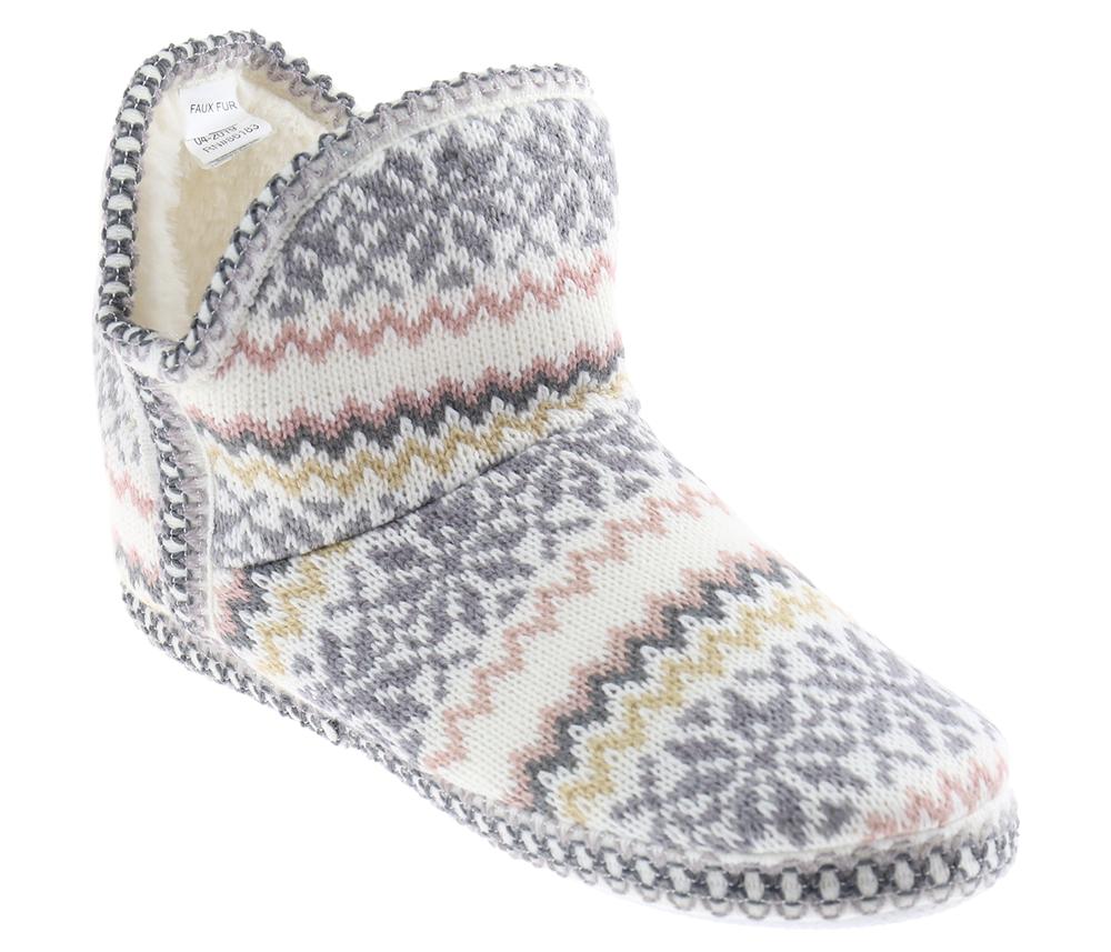 capelli-new-york-fairisle-knit-slipper-boot-hausschuhe-m image 1
