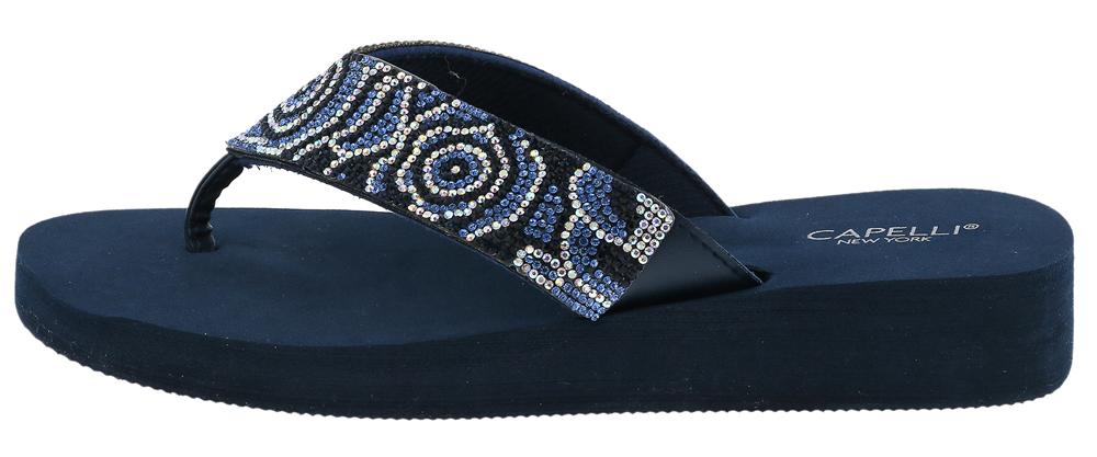 capelli-new-york-ladies-flip-flops-navy-zehentrenner-keil image 3