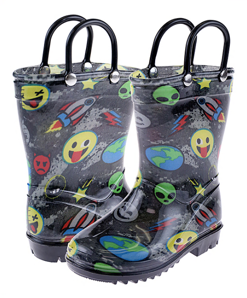 capelli-new-york-toddler-boys-shiny-emojis-in-space-gummistiefel-wasserdicht image 2