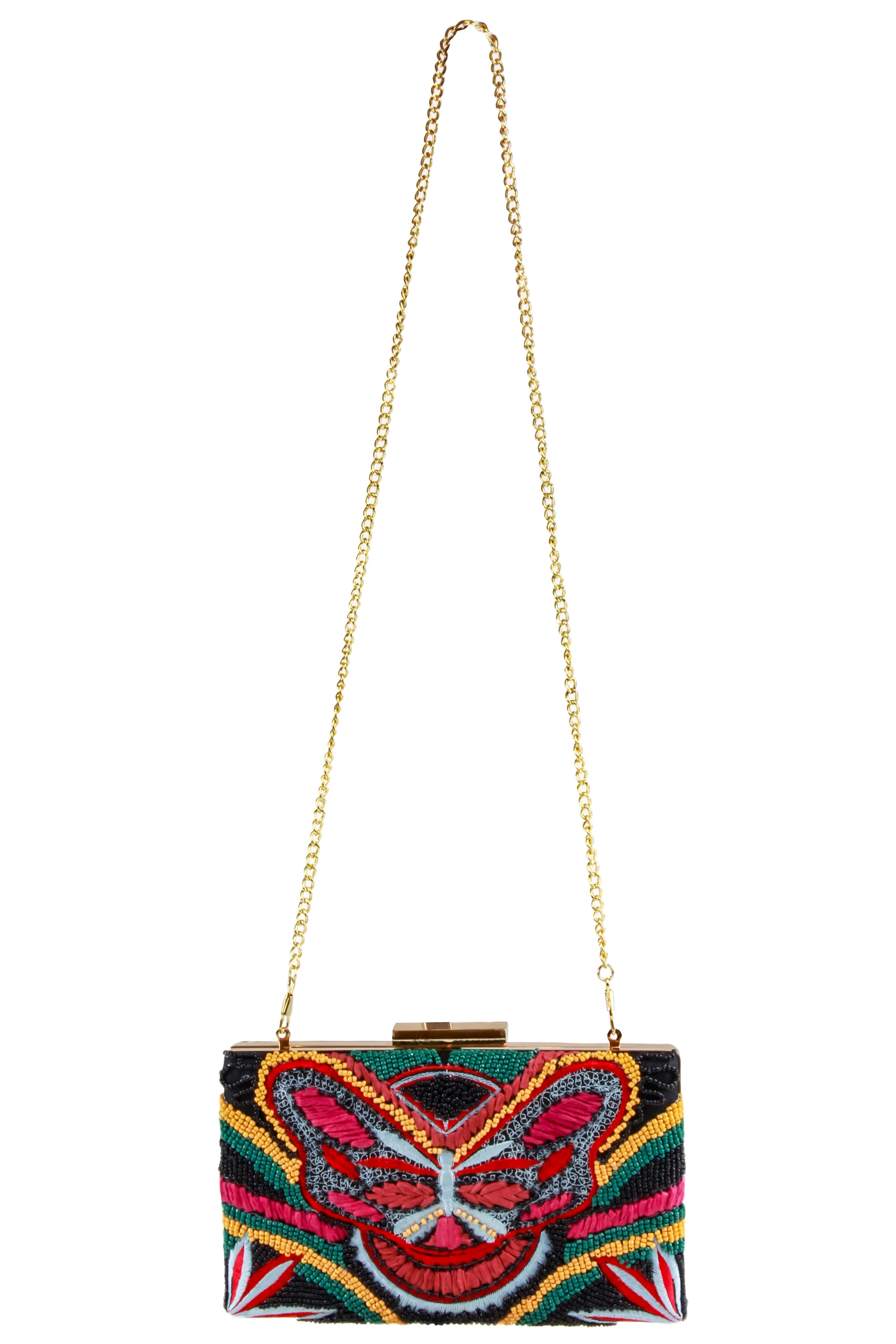 capelli-new-york-ladies-handbags-perlen-clutch-mit-kette image 2