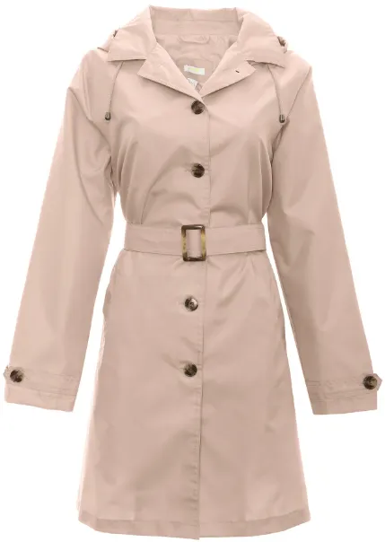 capelli-new-york-solid-dusty-pink-regenmantel-damen-m-kapuze image 1