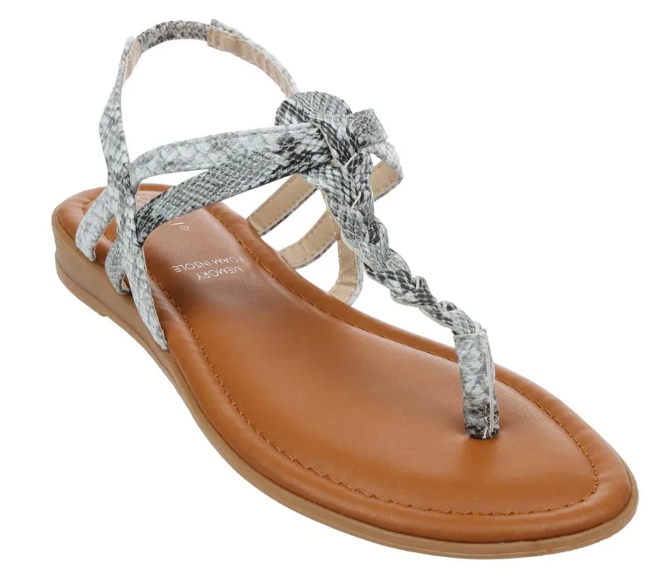 capelli-new-york-snakeskin-zehentrenner-damen-beige image 1