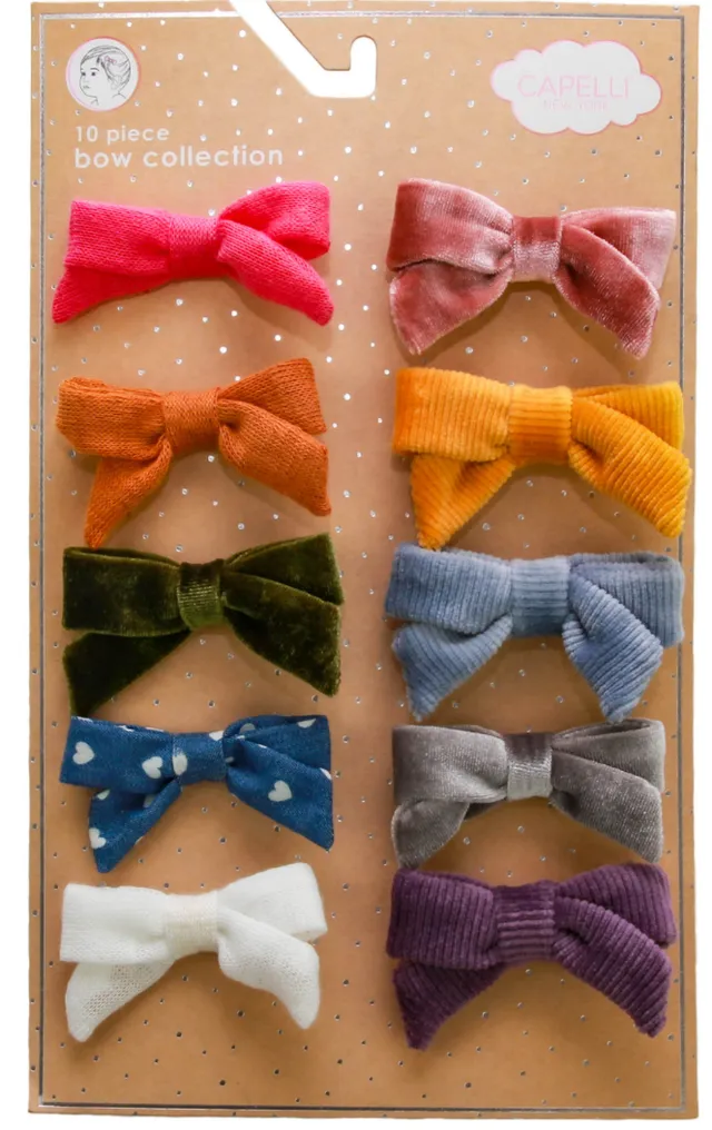 capelli-new-york-infant-girls-bow-set-haarschleifen-10er-gemischt image 1