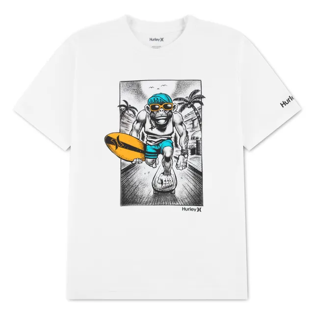 hurley-jungen-grafik-t-shirt-kurzarm-jersey-blau-wei image 1