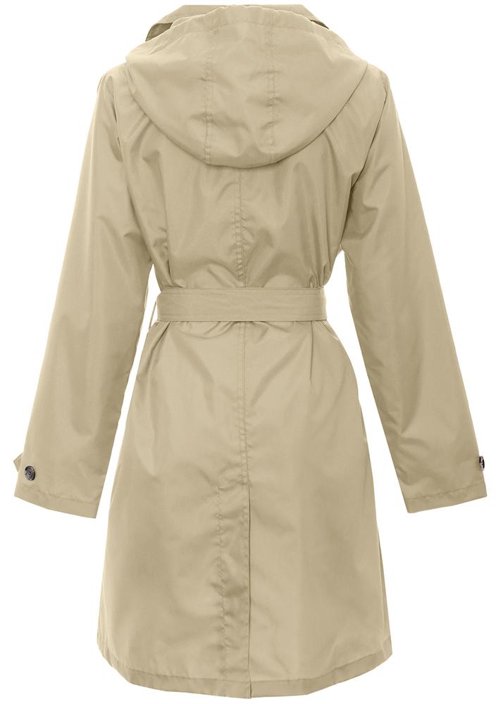 capelli-new-york-ladies-khaki-mid-length-regenmantel-khaki-mit-kapuze image 2