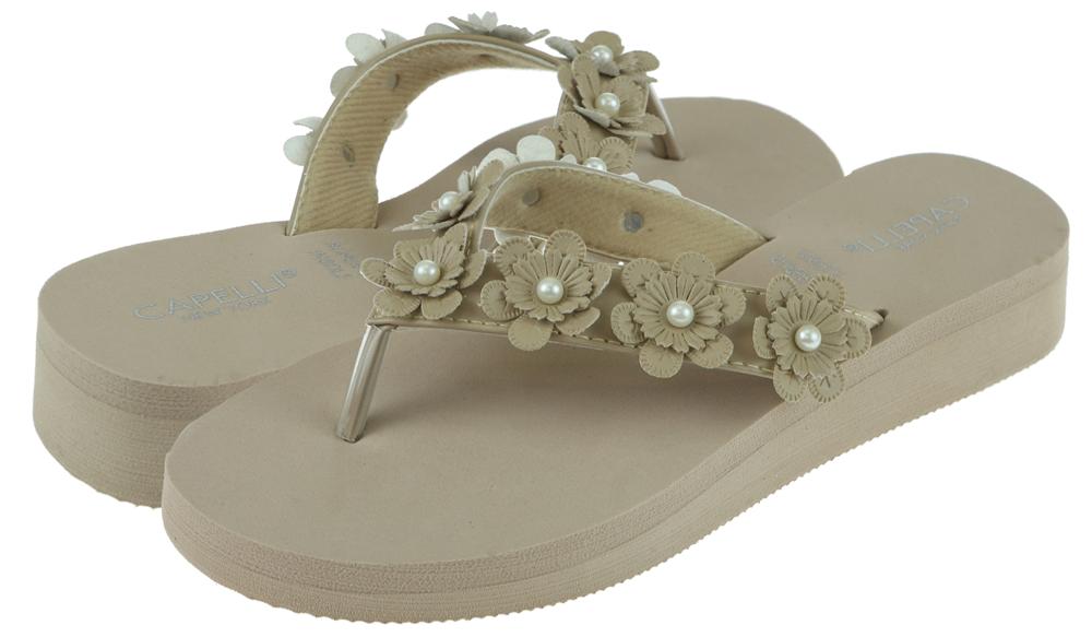 capelli-new-york-taupe-floral-keil-zehentrenner-damen image 2