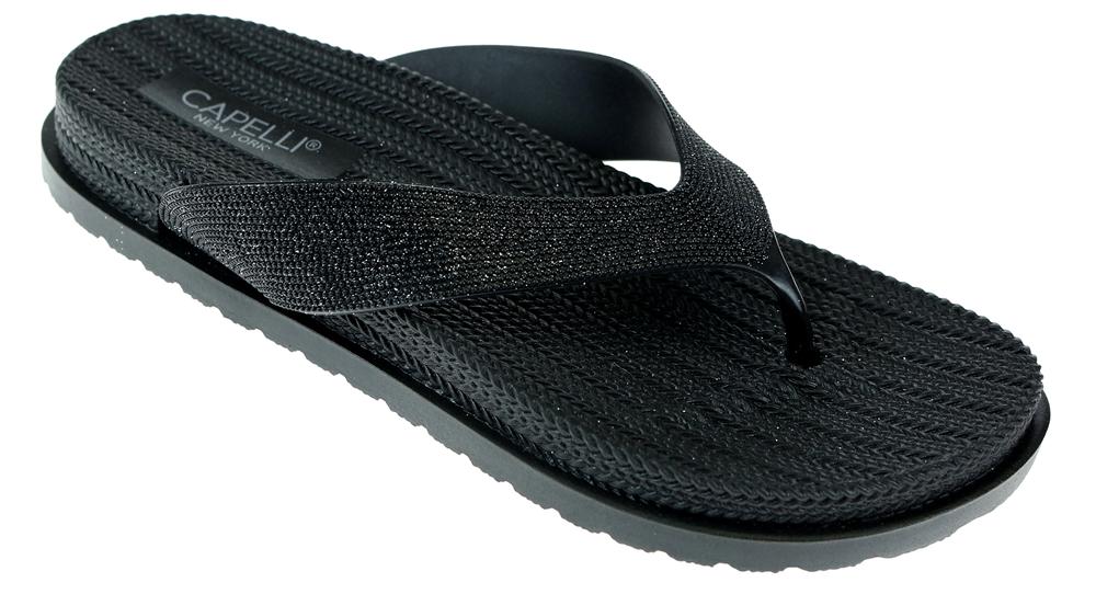 capelli-new-york-ladies-flip-flops-zehentrenner-schwarz-gr-7 image 1