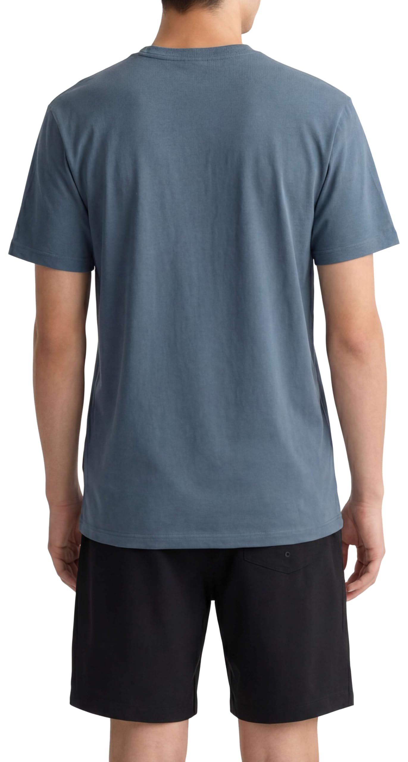 hurley-amped-tee-herren-t-shirt-gr-e-s-grey-navy-baumwolle image 2