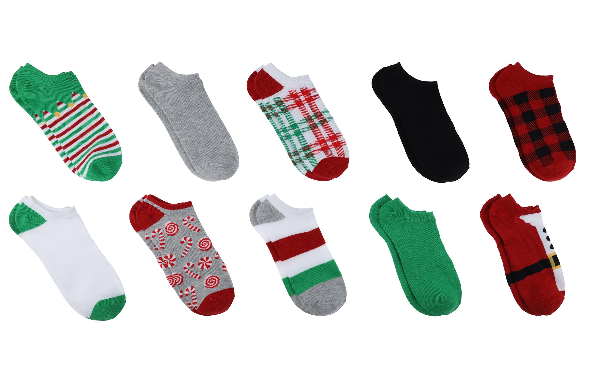 capelli-new-york-santa-suit-no-show-socken-damen-10er-weihnachten image 1