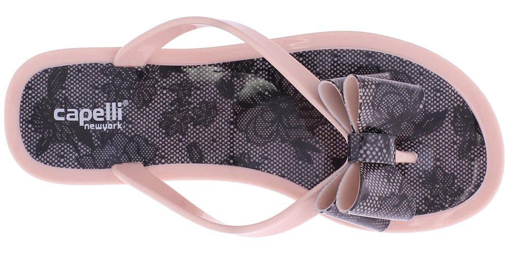capelli-new-york-blush-floral-pom-jelly-flip-flops-gr-8 image 3