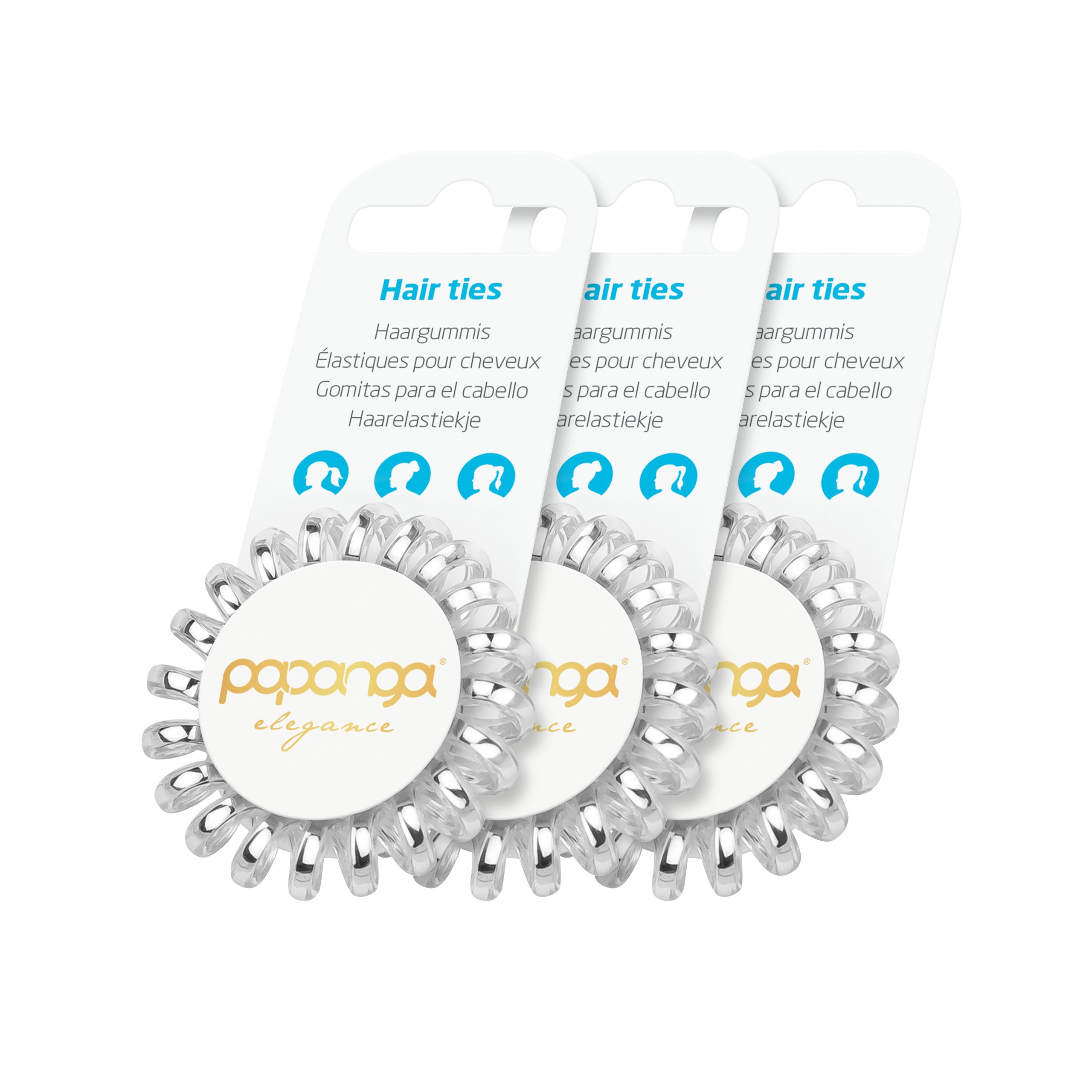 papanga-elegance-small-spiral-haargummi-4er-silver-ros image 2
