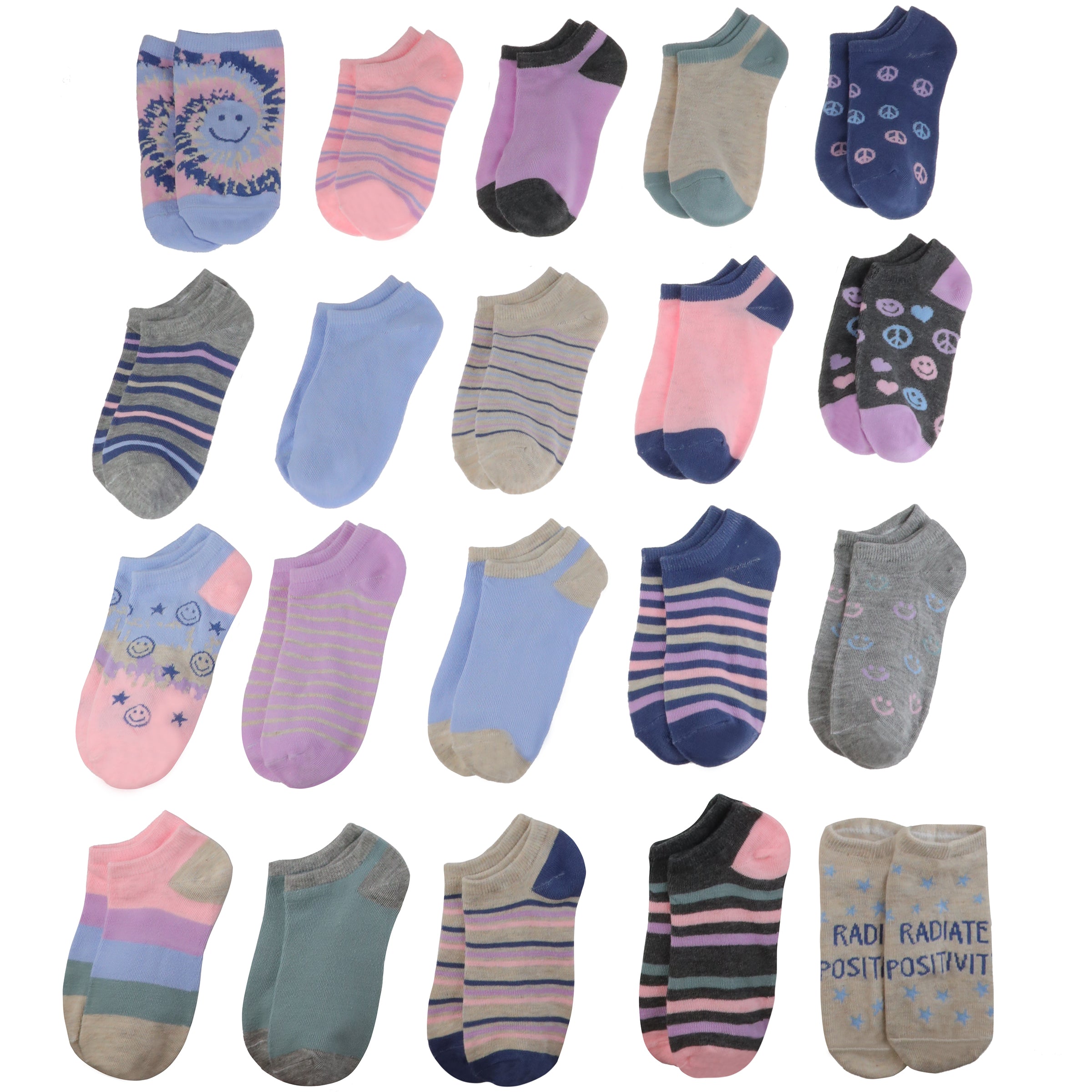 capelli-new-york-charlotte-socken-smiley-tie-dye-20er-pack image 1