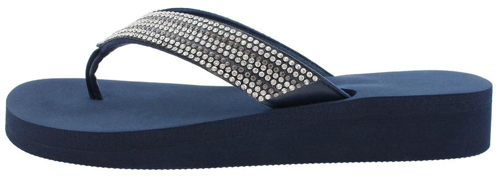 capelli-new-york-flip-flops-damen-navy-keil-strass image 3