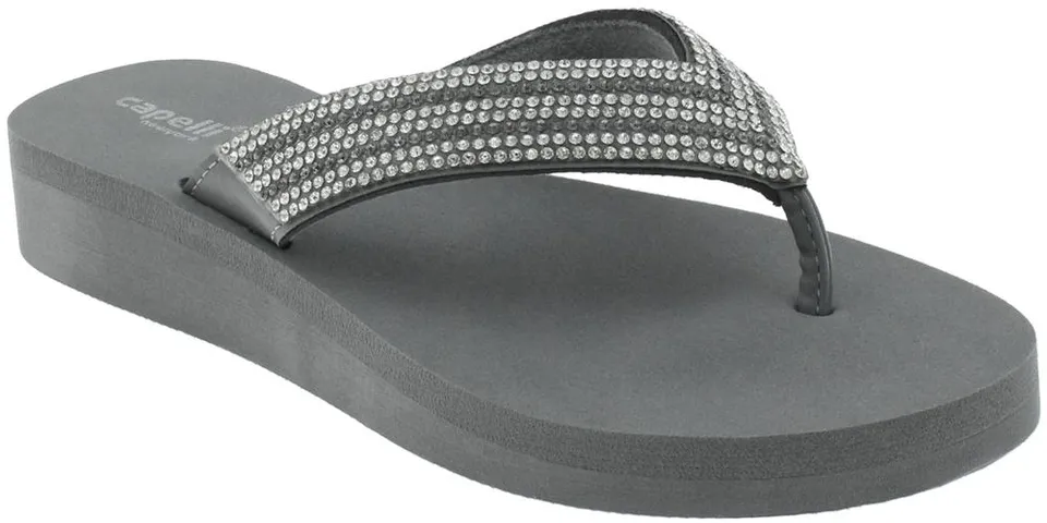 capelli-new-york-ladies-flip-flops-zehentrenner-grau-keil image 1