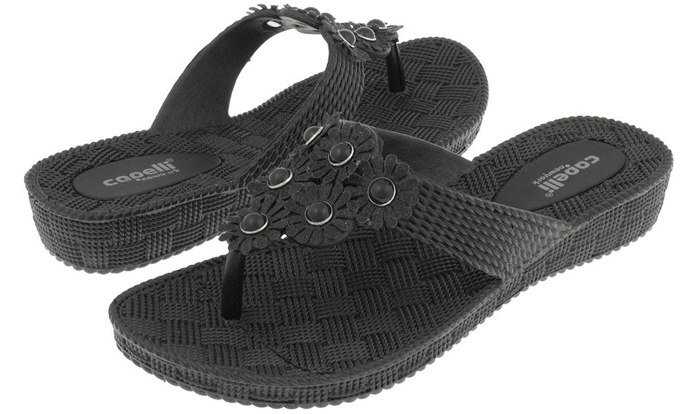 capelli-new-york-flip-flop-zehentrenner-keil-schwarz-damen image 2