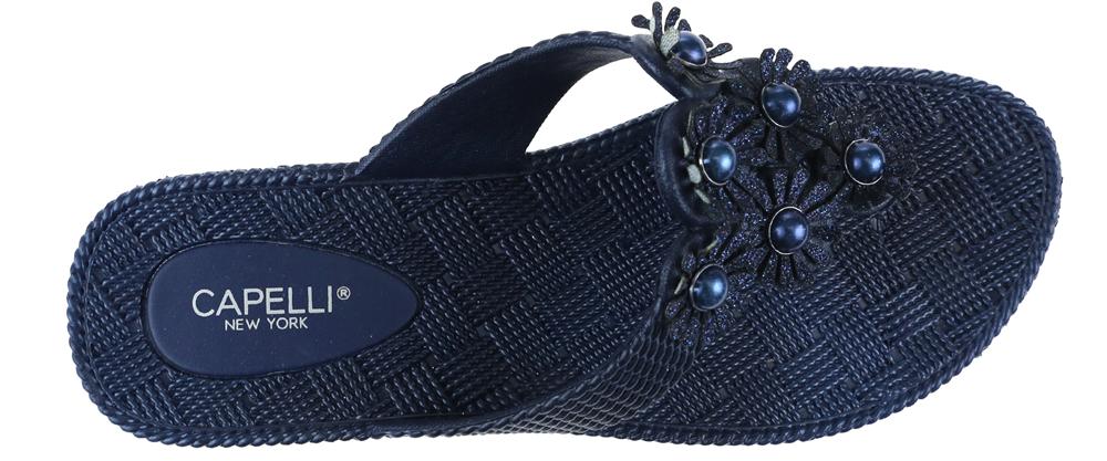 capelli-new-york-flip-flops-zehentrenner-navy-blumen-glitzer image 4