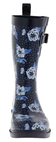 capelli-new-york-gummistiefel-damen-navy-blumenprint-schnalle image 2