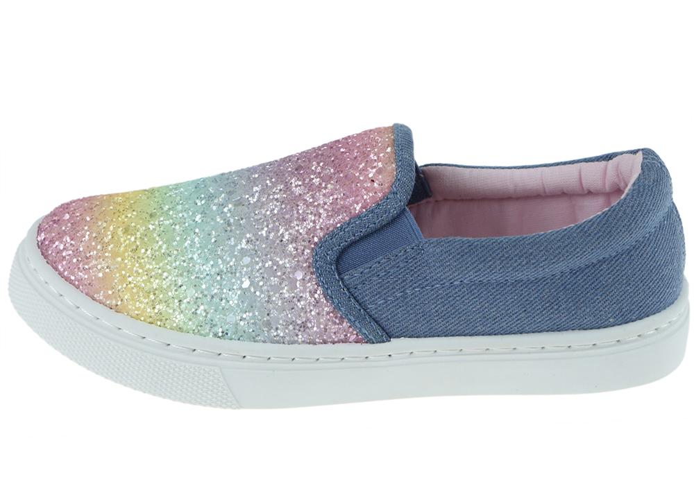 capelli-new-york-sneaker-m-dchen-glitter-slip-on-regenbogen image 4