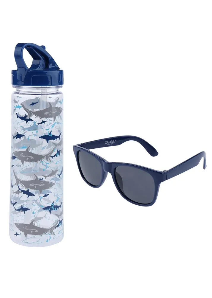 capelli-new-york-sharks-water-bottle-set-trinkflasche-navy-combo image 1