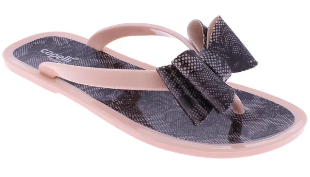 capelli-new-york-blush-floral-pom-jelly-flip-flops-gr-8 image 1