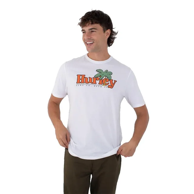 hurley-oz-t-shirt-herren-xl-kurzarm-rundhals-frontprint image 1