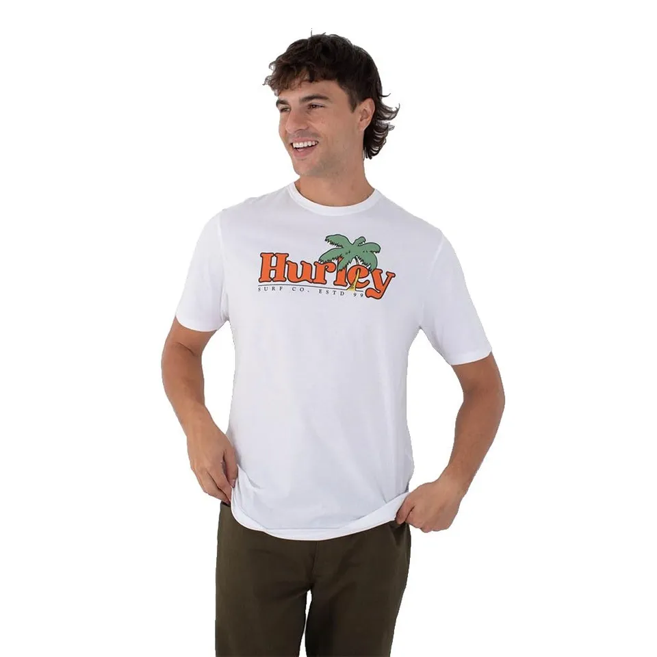 hurley-oz-t-shirt-herren-xl-kurzarm-rundhals-frontprint image 1