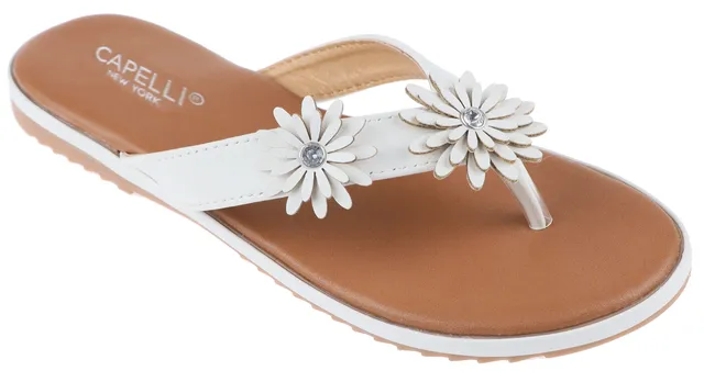 capelli-new-york-girls-flip-flops-zehentrenner-wei-kunstleder image 1
