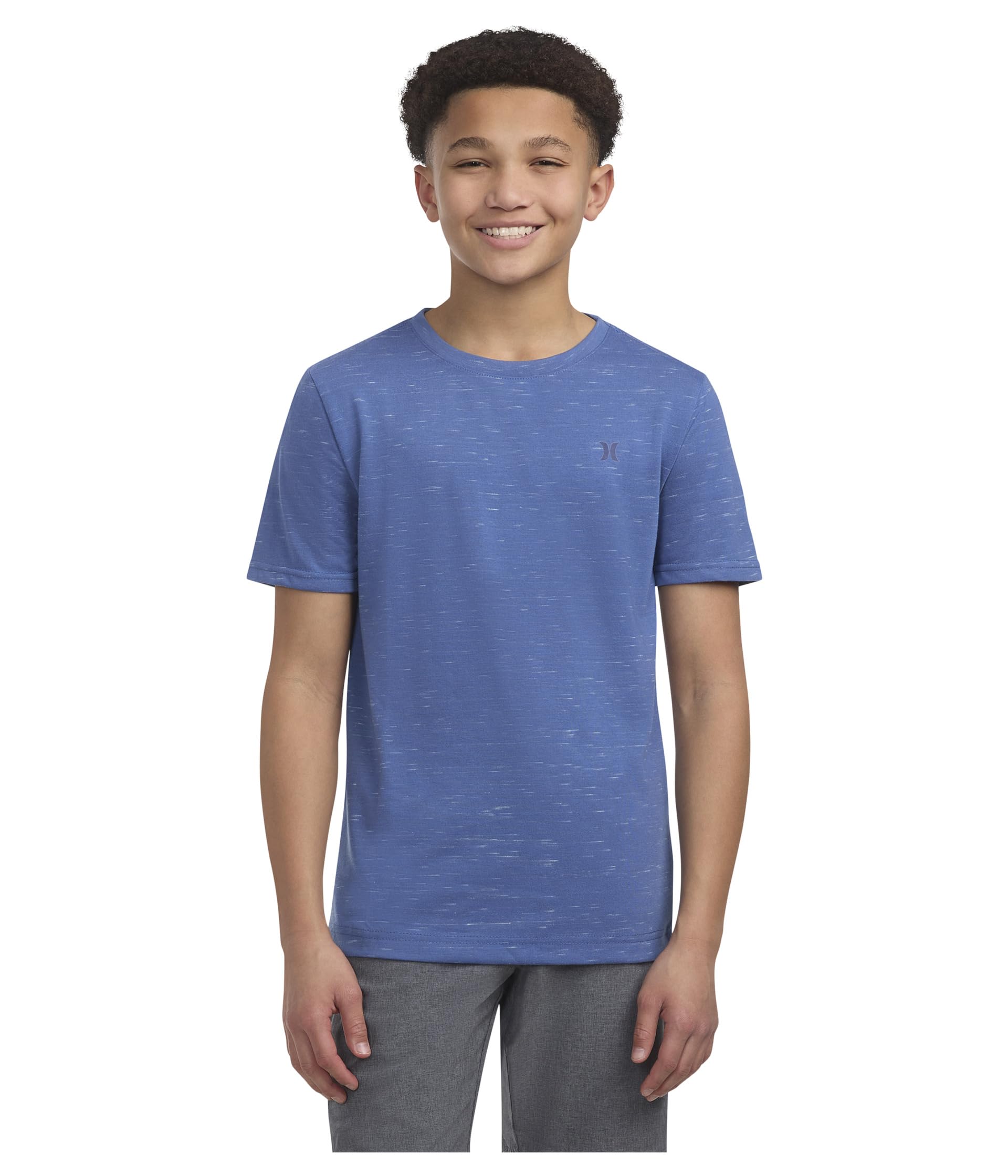 hurley-88240-t-shirt-jungen-blau-cloud-slub-kurzarm image 4