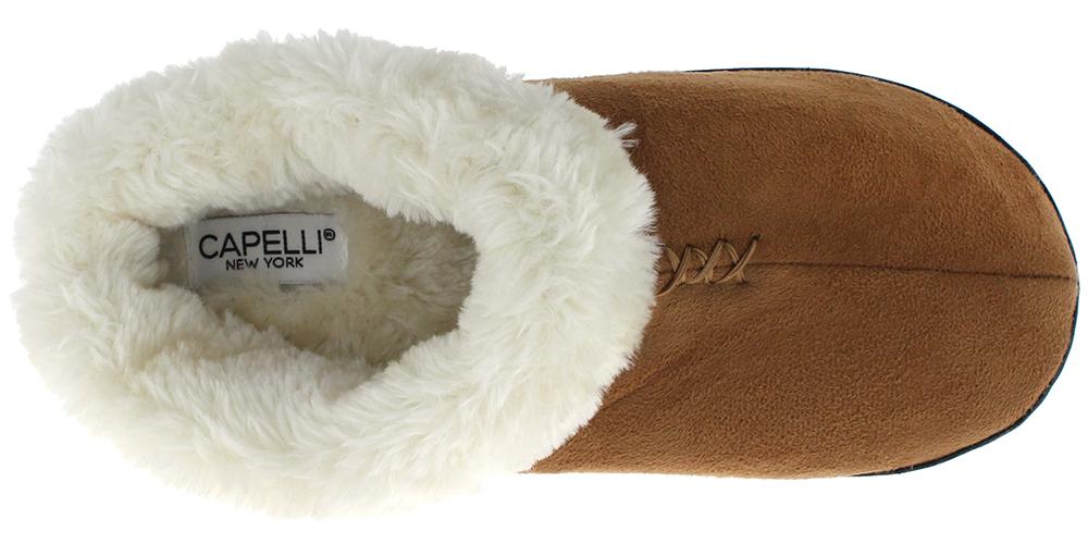 capelli-new-york-ladies-clogs-kunstfell-pantoffeln-chestnut image 3