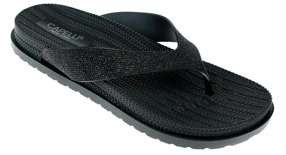 capelli-new-york-ladies-flip-flops-zehentrenner-schwarz-gr-7 image 1