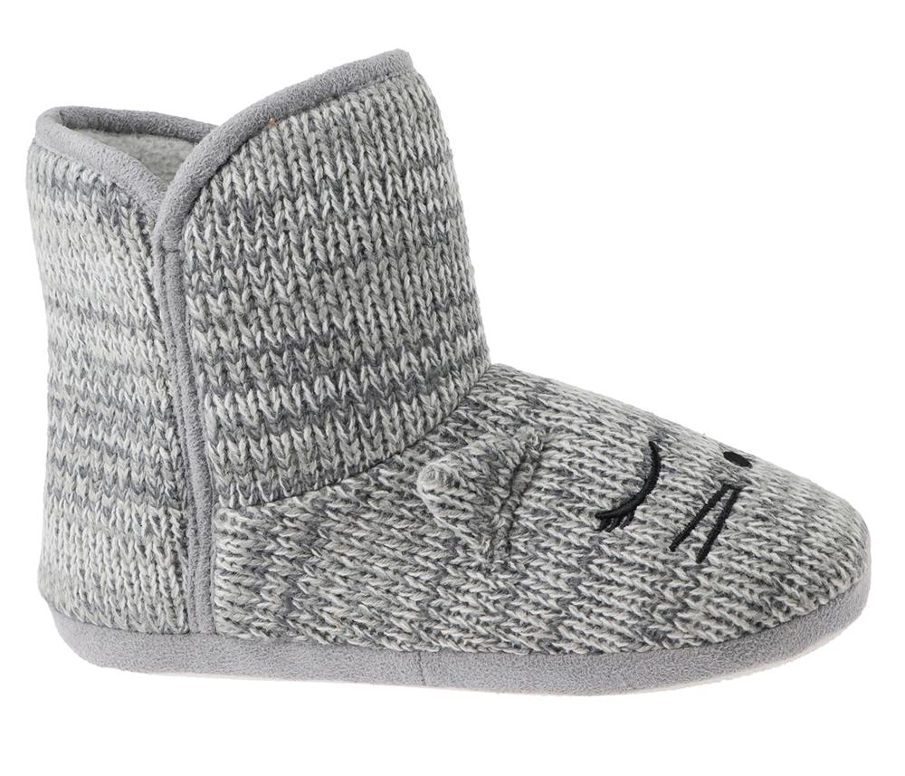 capelli-new-york-ladies-slippers-sleeping-mouse-boot-hausschuhe-grau image 4