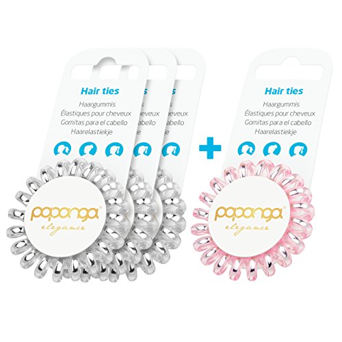 papanga-elegance-small-spiral-haargummi-4er-silver-ros image 4