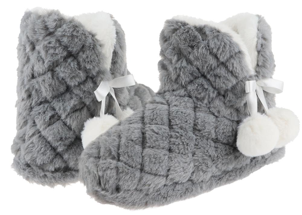 capelli-new-york-ladies-slippers-quilted-stiefel-kunstfell-l image 2