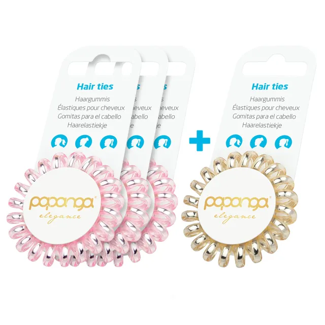 papanga-elegance-small-spiral-haargummi-4er-ros-gold image 1