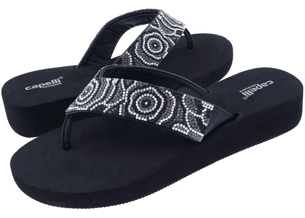 capelli-new-york-ladies-flip-flops-jet-black-flip-flop-schwarz-6-11 image 2