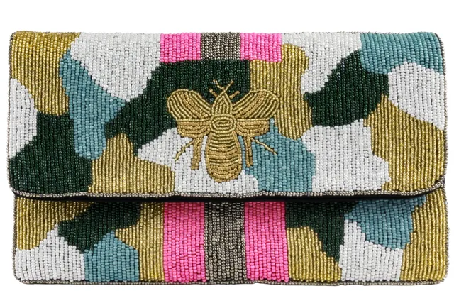capelli-new-york-beaded-clutch-abendtasche-perlen-mit-kette image 1