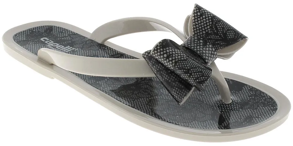 capelli-new-york-nude-floral-pom-jelly-flip-flops-damen-nude image 1