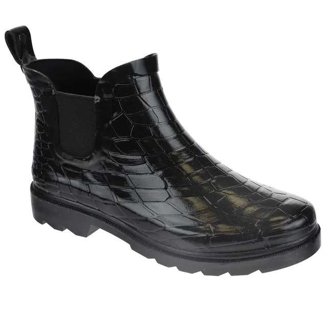 capelli-new-york-ladies-shiny-croco-regenstiefel-kurz-gl-nzend image 1