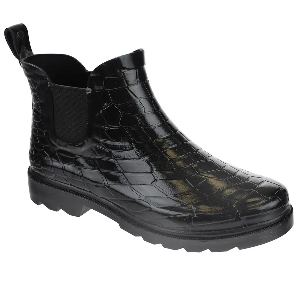 capelli-new-york-ladies-shiny-croco-regenstiefel-kurz-gl-nzend image 1
