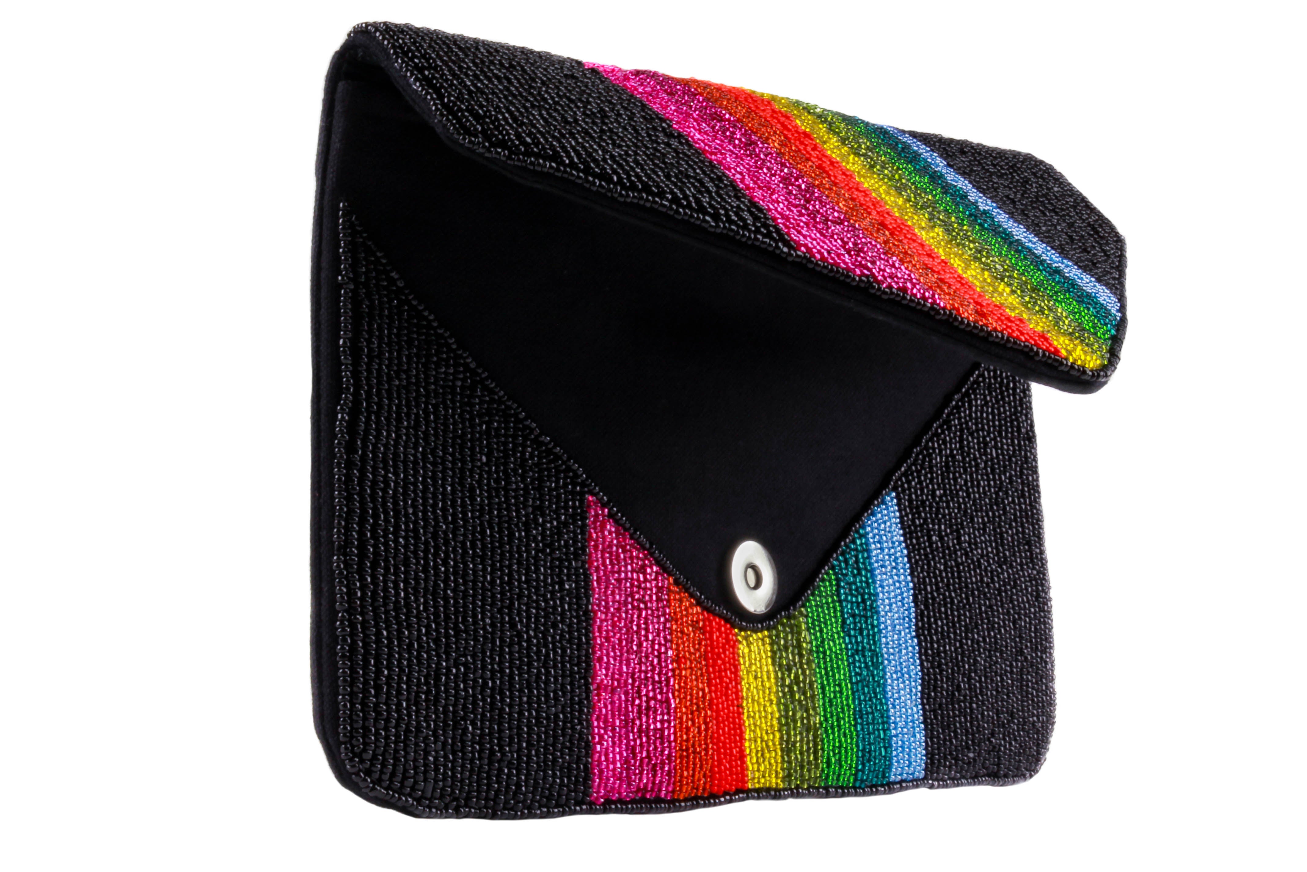 capelli-new-york-ladies-handbags-rainbow-beaded-clutch-kette image 5