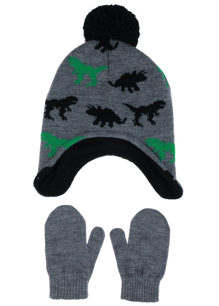 capelli-new-york-dino-m-tze-handschuhe-set-grau-2-tlg image 1