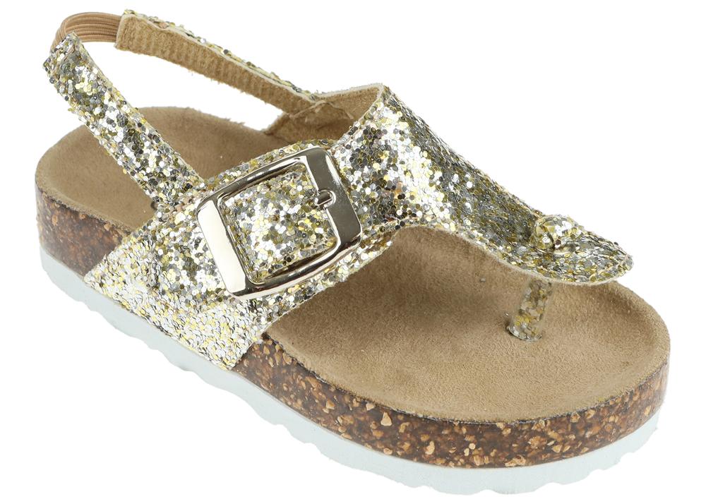 capelli-new-york-toddler-flip-flops-gold-glitzer-t-strap image 1