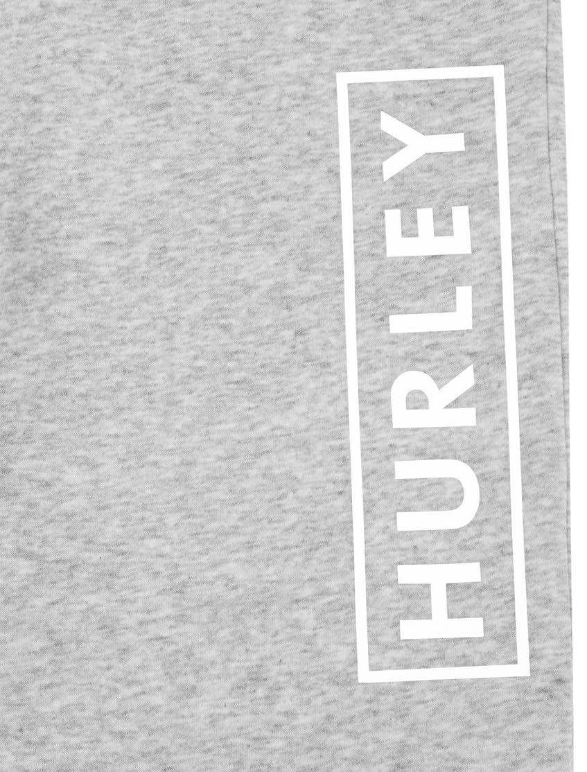 hurley-boxed-logo-fleece-shorts-herren-l-grau-baumwolle image 6