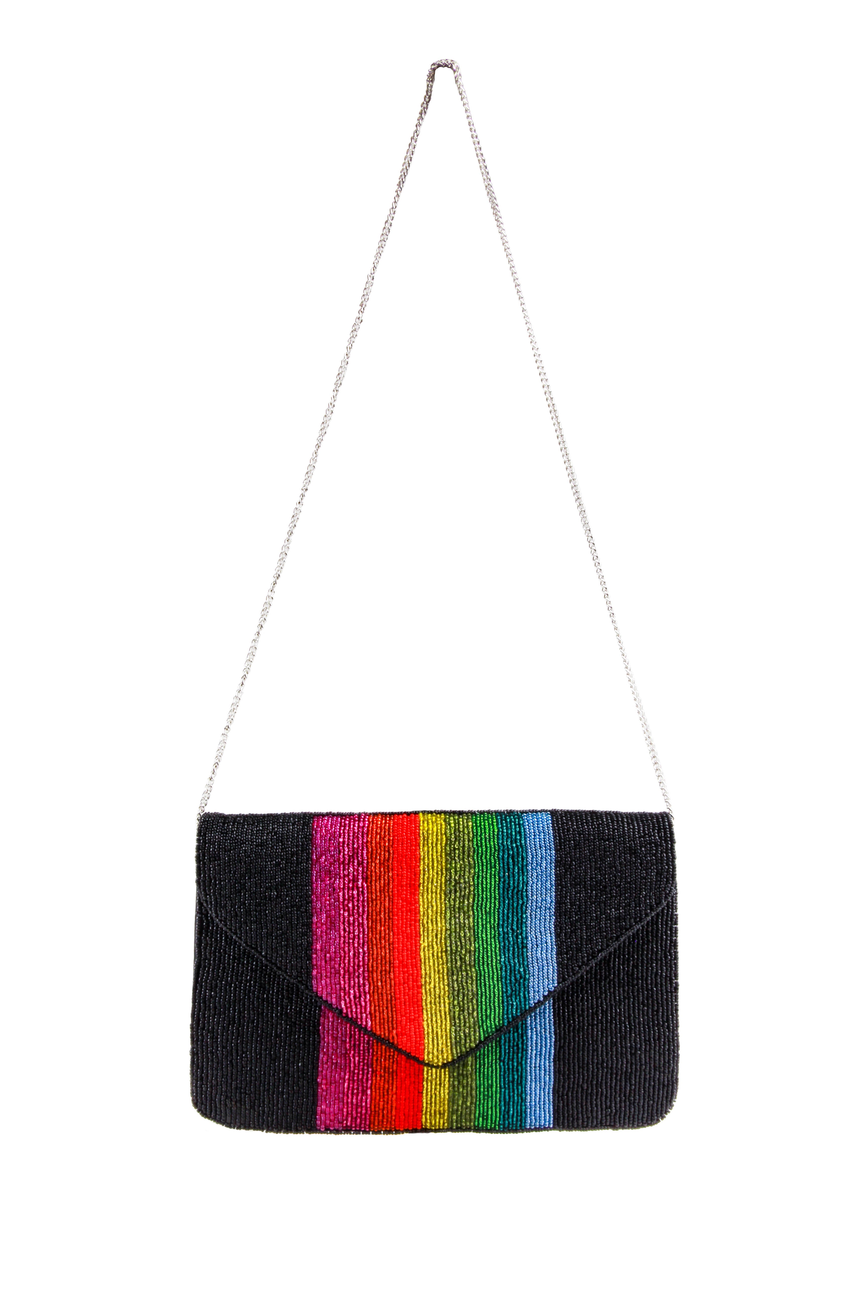 capelli-new-york-ladies-handbags-rainbow-beaded-clutch-kette image 2