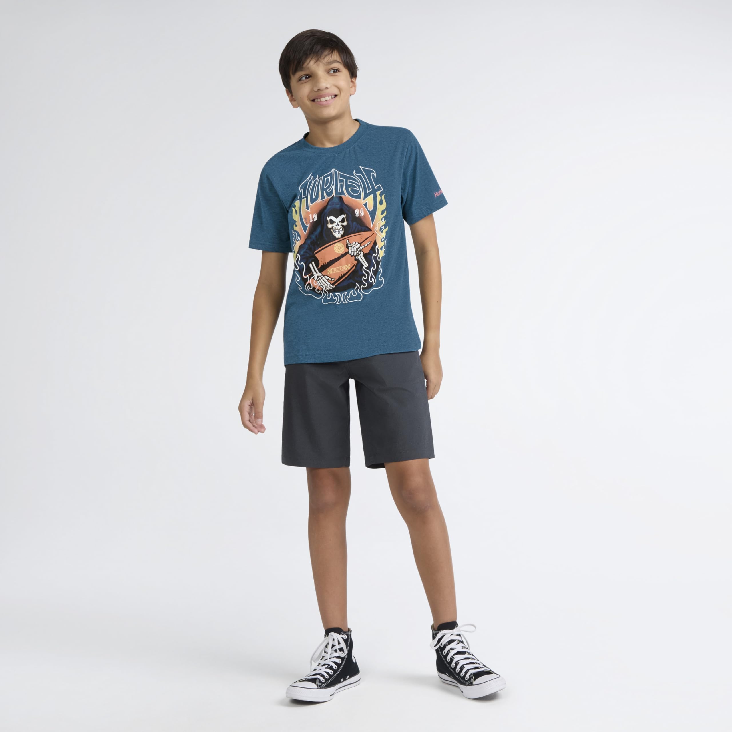 hurley-89059-grafik-t-shirt-jungen-8-10-jahre-print image 4