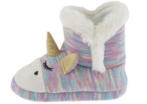 capelli-new-york-girls-glam-unicorn-knit-bootie-hausschuhe-einhorn image 3