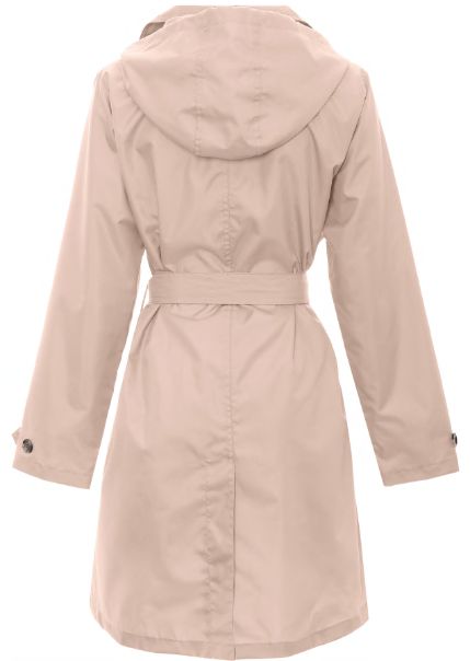 capelli-new-york-solid-dusty-pink-regenmantel-damen-m-kapuze image 2