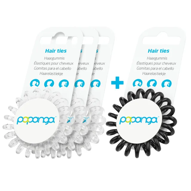 papanga-classic-edition-spiral-haargummi-small-4er-diamond-schwarz-wasserfest image 1