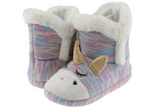 capelli-new-york-girls-glam-unicorn-knit-bootie-hausschuhe-einhorn image 2