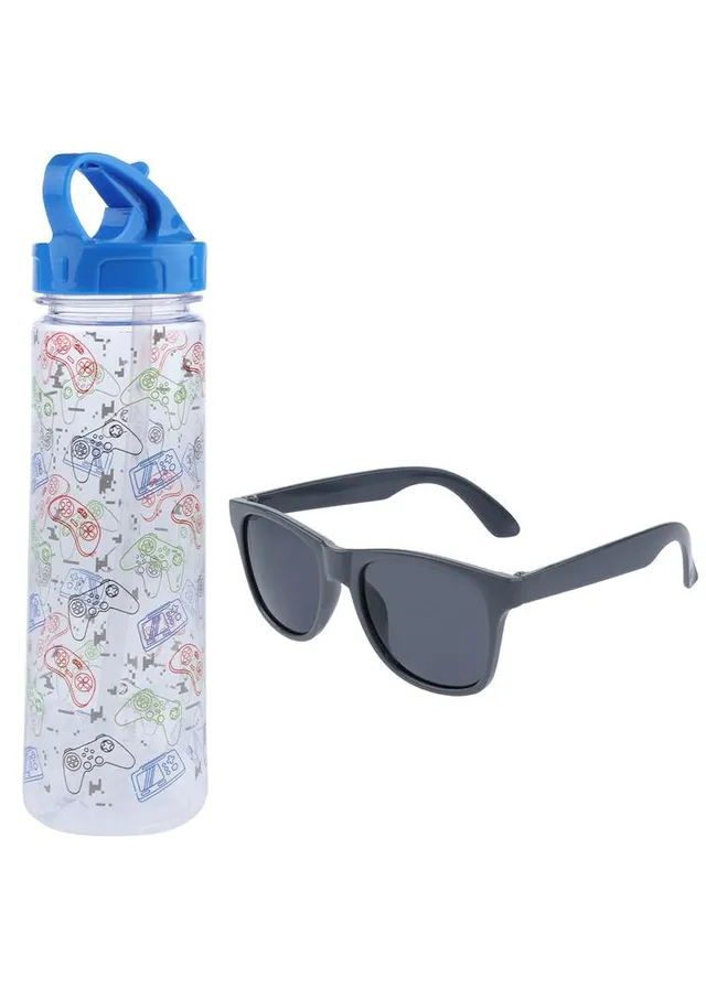 capelli-new-york-trinkflaschenset-gaming-blau-mit-sonnenbrille image 1